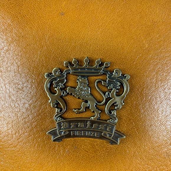 PRATESI FIRENZE Purse Crossbody Style Bruce Volterra in Cognac NWT - Picture 4 of 8